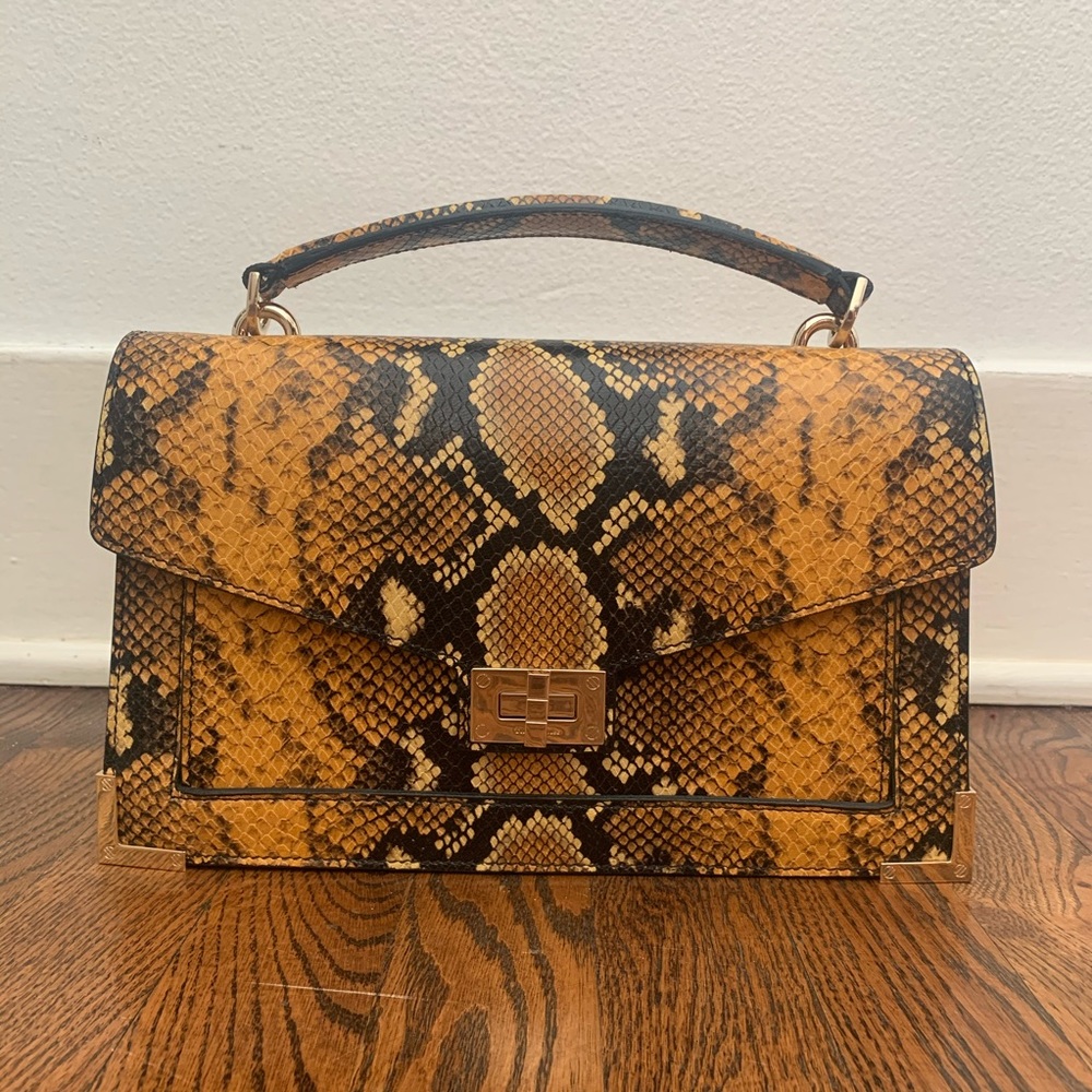 The Kooples Medium Emily Bag - Ochre Python Print